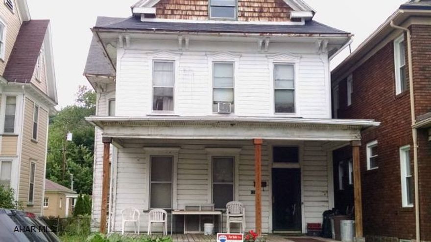 So convenient! Currently a duplex, previously single family/ a church parsonage. Needs TLC, but fully occupied! 1st floor has several very large rooms, access from 2nd floor apartment leads to large 3 room attic. Great storage or possible additional living space (?).  So many possibilities-priced for a quick sale. Taxes are estimated.