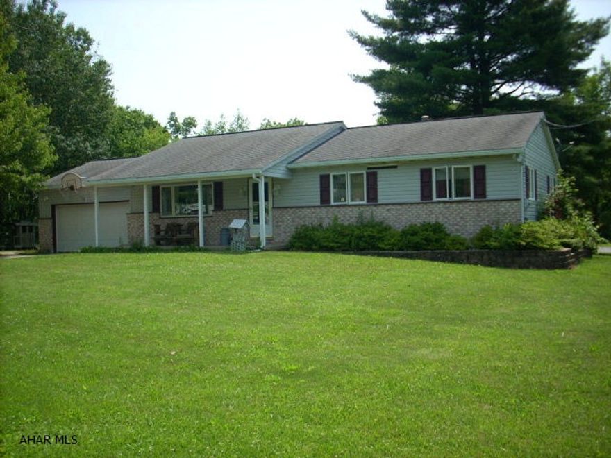 Nicely maintained ranch home, finished game room in basement with 4th bedroom & fireplace. Newer kitchen with all appliances included. Fenced area in the yard off 14x16 deck, 2 car garage. Familyroom with vaulted ceilings. Thermopane windows & vinyl siding.