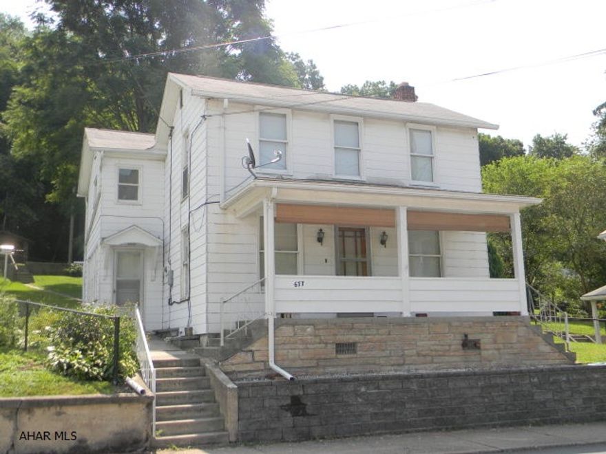 Nicely kept, well maintained two story home. First level has an eat-in kitchen, dining room, 1/2 bath & large LR. Second level has 4-bedrooms & a full bath. Large lot w/storage shed & carport. Original pine trim & doors, oil H.W. heat & front covered porch.