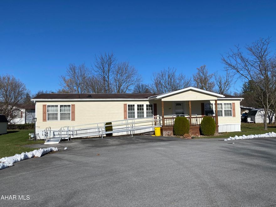 Beautiful and well maintained manufactured home in a 55+ community. Open floor plan with large Kitchen with pantry all appliances stay. Laundry room, Master bedroom with ensuite and walk in closet. 2 full baths, beautiful back deck and the front porch has accessible ramp.
Buyer must contact LGC Independence Place for application 412-770-9009. 
HOME IS BEING SOLD AS IS. SELLER WILL MAKE NO REPAIRS. Buyer to verify taxes.