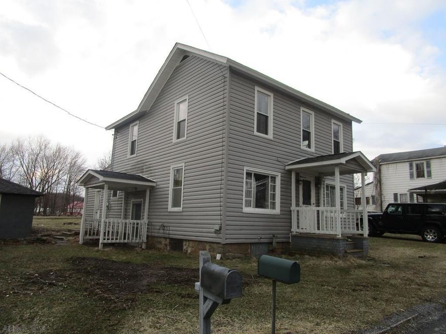 Nicely remodeled vinyl sided two story in a country village type location. The interior was remodeled a few years ago with large eat in kitchen, 1/2 bath, large living room, 3 bedrooms and a full bath. Oversized one car detached garage. Nice home for the $$.