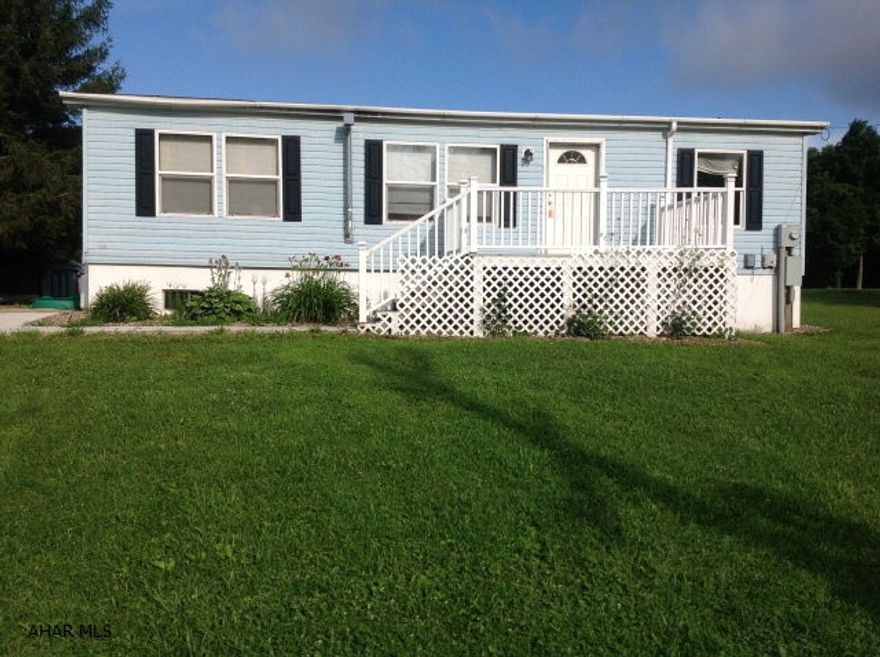 THIS HOME HAS A WHOLE HOUSE GENERATOR RAN BY PROPANE. IT IS IN A GREAT LOCATION JUST TWO MILE FROM BLUE KNOB SKI RESORT.