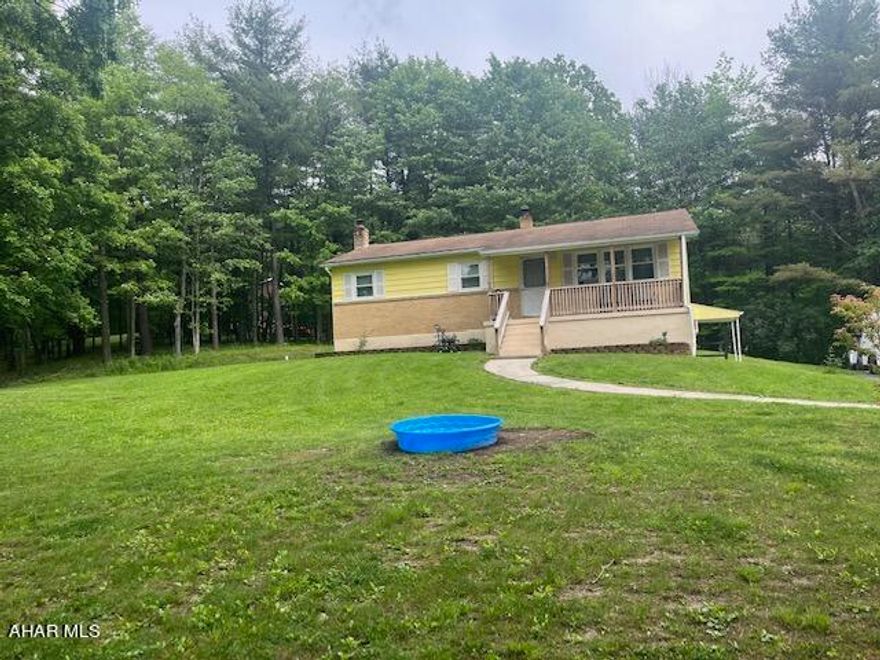 Looking for a private location in Bellwood Schools come take a look at this updated ranch home on 1.45 acres. Completely finished basement with walk out. Partially fenced back yard. Also entertain on the new large deck around your own above ground pool. Lots of parking and large detached garage.