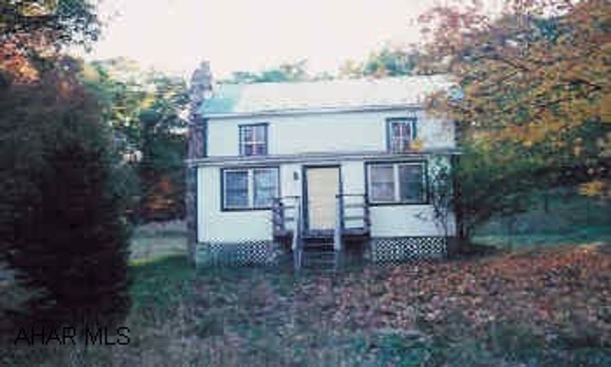 2 Story log home on 3.37 Cute antique log house with vinyl siding.