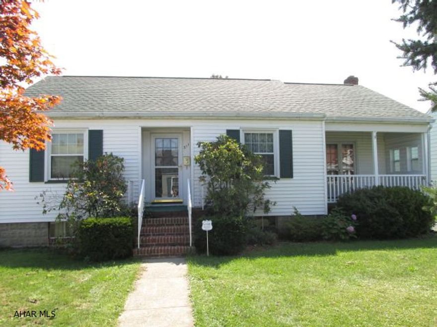 Sweet 'N Cozy, ranch home in the Gaysport area of the Borough of Hollidaysburg. Maintenance free exterior,new roof and windows. Large living room with extra seating area and balcony, DR w/sliding door to deck and pretty hardwood floor, 2 BR, 1 full bath, good mechanics,** hardwood under carpet, oak kitchen with appliances included. **Documentation, this property is NOT in a flood zone. Paved driveway, level lot. Furnace 4 years old could very easily add central air. Hot water tank 5 years old, electric updated to 100 amp breakers.