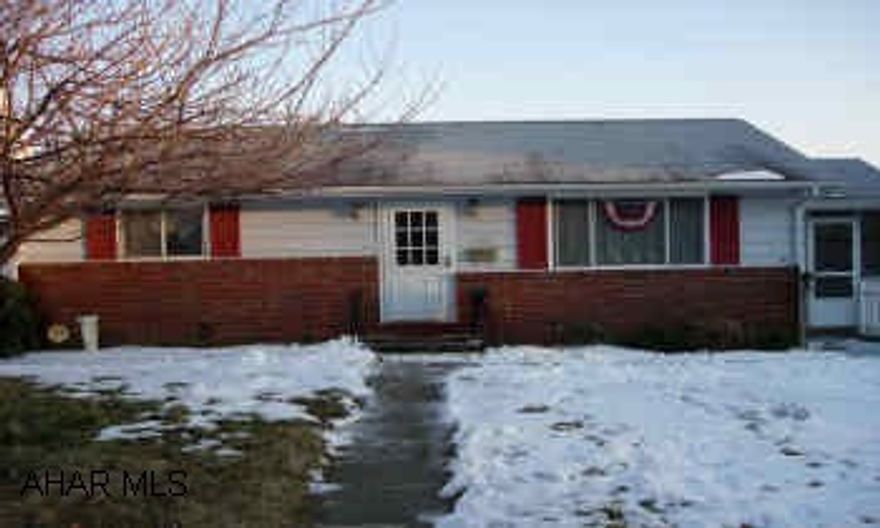 VERY WELL MAINTAINED 2 BR FRAME AND TRIM RANCHER. NEW CARPET THROUGHOUT. AMPLE STORAGE/CLOSETS. EAT-IN KITCHEN. SCREENED PORCH, BASEMENT HAS FAMILY ROOM & LAUNDRY AREA. GARAGE IN REAR. ABOVE GROUND POOL, SHED W/SKYLIGHTS, CEMENT COVERED PATIO W/FIREPLACE. NICE!!