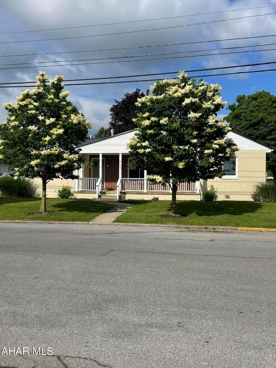 Due to relocation, this gorgeous, ranch home is back up for grabs right across the street from Hollidaysburg Junior High School! The heated, two car garage and concrete driveway offer plenty of off street parking. New metal roof, new carpet, and freshly painted, this stunning home has so much to offer! Enjoy the view from the large front porch and enter into the main living space featuring a gas fireplace. Make your way inside to the lovely eat-in kitchen with both a new stove and refrigerator. The living room features a gas fireplace and leads off to 3 spacious bedrooms, 2 full baths, and a conveniently located office/laundry room off the master bedroom with plenty of storage and new washer/dryer. Move right in just in time to see all the newly planted flowers bloom by the end of summer!