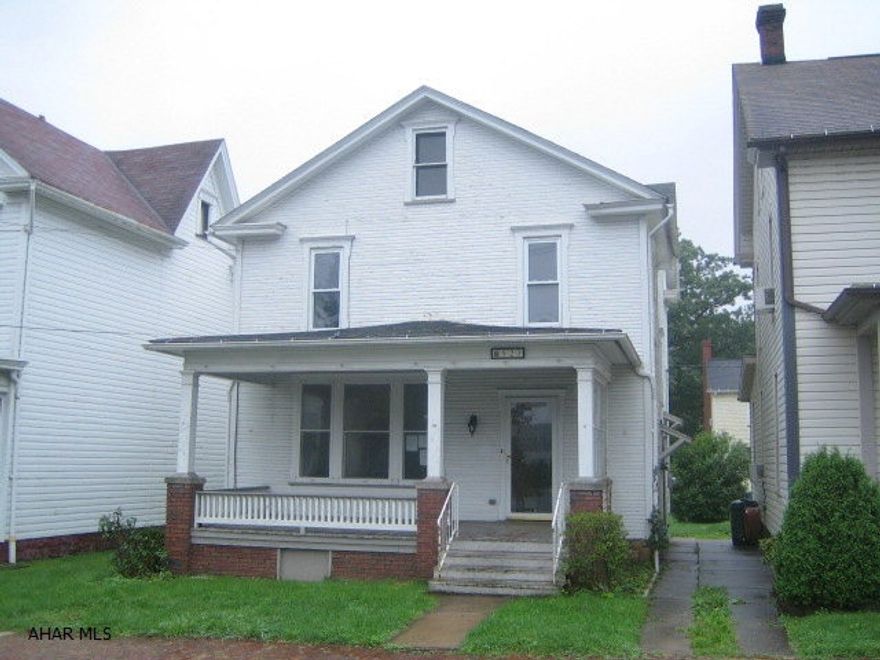 Large 4 bedroom home in Tyrone. Needs some TLC, but could be nice. Large back yard with covered deck. 2 car detached garage. Newer thermo windows on 2nd floor, newer electric service and updated wiring. Property sold as-is. Seller will make no repairs. Offers must be submitted through HUD approved broker. Buyer pays both transfer taxes.