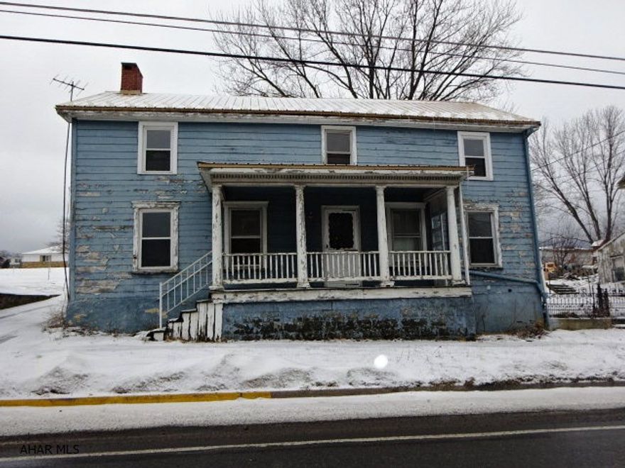 Older home in need of renovations. Per owner; furnace approximately 10 years old. Metal roof 3 years old. Heat is oil HW radiators. Front porch railing is loose. Use caution in going down basement steps. All utilities are turned off including electric. Will need to be shown in daytime.