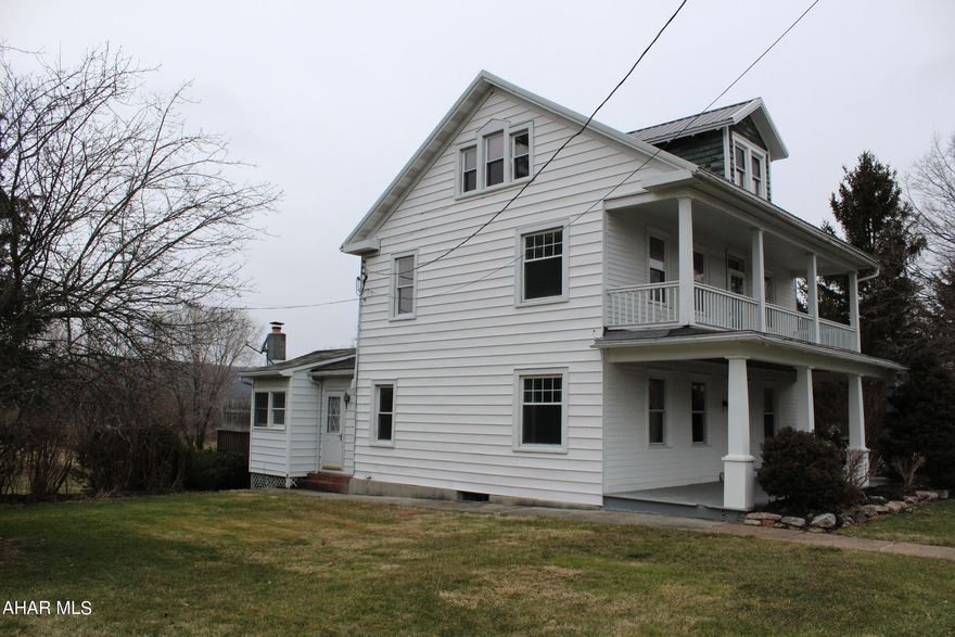 This house is perfect for a larger family or growing family...sooo much room. It features a huge kitchen and Dining Area. Lovely Living Room with Fire Place. Charming hardwood floors are rustic and so pretty. Upstairs you have a lovely Bathroom with 2 nice sized Bedrooms with some closet space.
The third floor is finished with a huge open space that  could be made into a couple bedrooms or a lovely game room for your kids. All of this on a corner lot with off street parking and a nice back yard. New furnace installed 2 weeks ago.