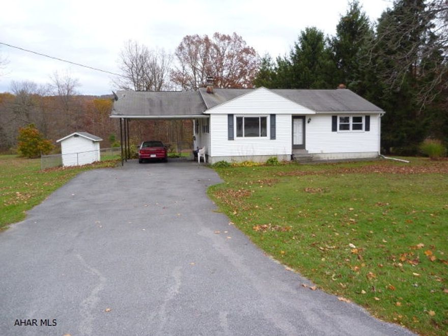 Looking for a home in Bellwood-Antis School District with at least an acre of ground? Look no more. Don't delay in checking this 3BR/1BA Ranch home on 1.32 acres out!! Partially fenced, Shed, Carport, newer windows, hardwood floors, new door, updated bath and wood fireplace are just some of the perks this home has to offer. So much potential and is waiting for your love. Not to mention the basement could be additional living space. Agent is related to seller.