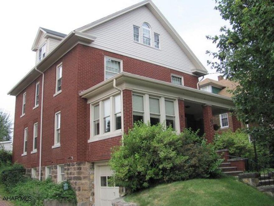 Elegant home with beautiful hardwood throughout. This spacious 4-5 bedroom home with 3 baths sits on a sizeable lot in the heart of Ebensburg. Highlights include a large welcoming living room, a stately hardwood-accented dining room, off-street parking in the private alley and integrated 1-car garage, and an impressive third floor master suite overlooking the town. The sun porch in the front and sleeping porch in the back complement the home's theme of flexible coziness. Major recent updates in this historically well-maintained residence include 3 stories of refinished original wood floors, a wood burning fireplace with efficient insert, and whole-house insulation. This move-in-ready home is priced to sell!