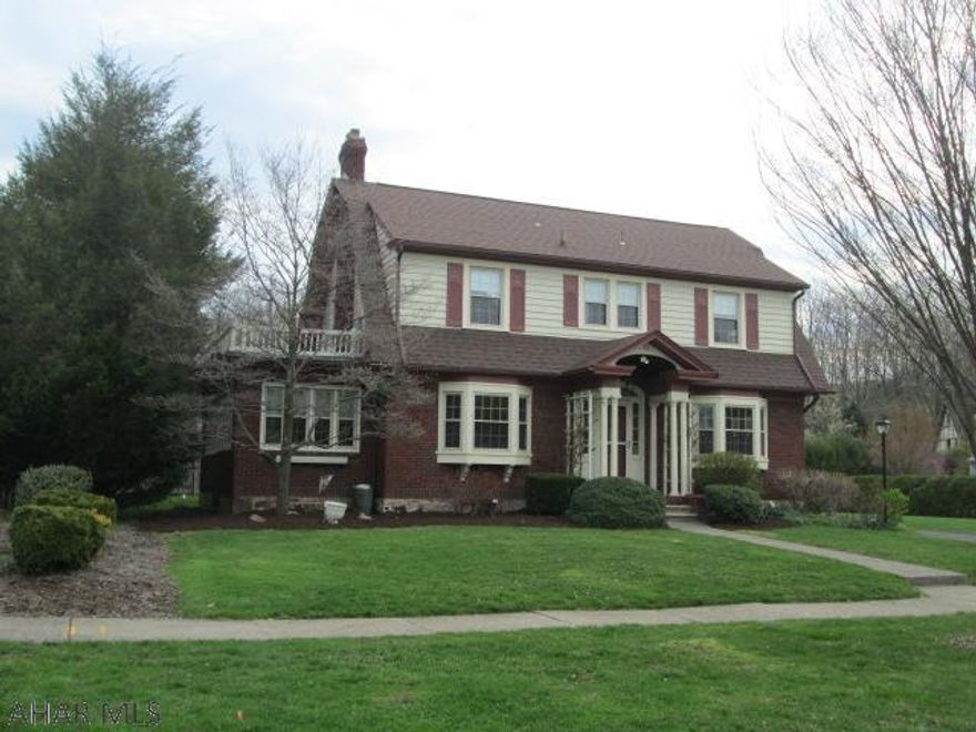 All brick Dutch Colonial from a by-gone era.  This well-built structure features hardwood floors, masonry fireplace, and large room sizes.  The kitchen offers a cozy nook area to sip your morning coffee.  The large Master Bedroom suite boasts a walk-in closet with built-in drawers, a double closet and private Master Bath.  This house sits on one of the largest lots in Mansion Park