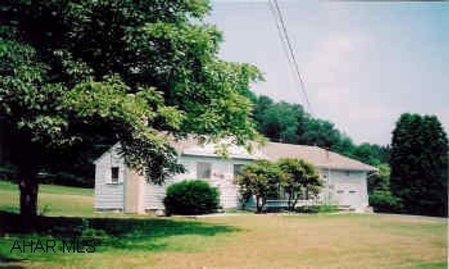 3 bedroom ranch on 1 acre, attached garage