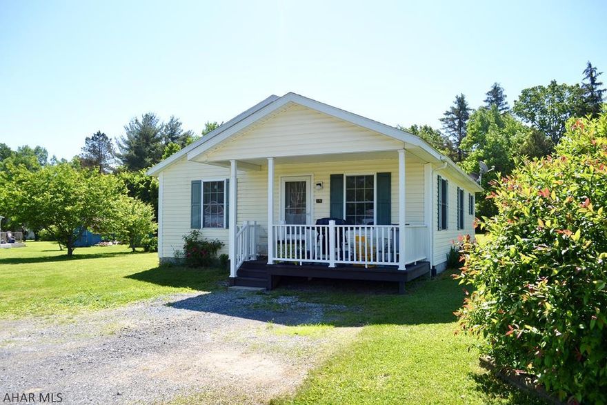 An absolutely charming rancher in Chestnut Ridge School District!   Energy efficient with lots of natural light, this home is absolutely move-in ready.   New flooring throughout, heatpump w/ central AC, stainless appliances, front and rear porches all on a nice level lot.  USDA, FHA, VA ready home...Give us a call today!