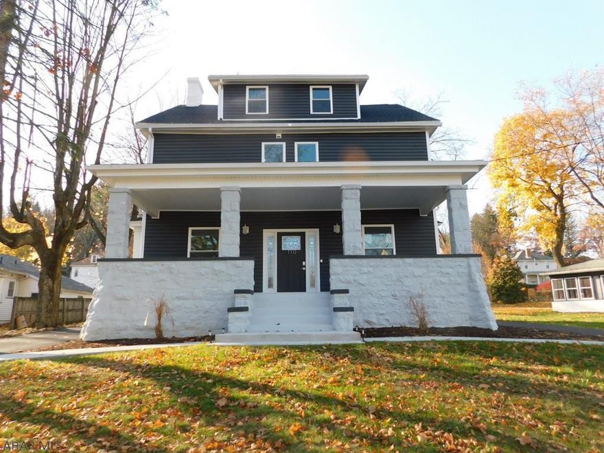 OPEN HOUSE - NOV 15 - 11:00 - 1:00 PM.  This 4+BR home is perfectly remodeled.  From inside to outside & top to bottom...ALL NEW! Nothing to do but drop your bags. The front porch is a great place to sit and relax after work or use the back patio for weekend entertaining and the circular driveway makes it easy for guests to get in and out. The stunning kitchen offers quartz counters and SS appliances. Large room w/tons of sunlight and you can cozy up to one of the window seats to watch the snow fall as the FP offers you extra warmth.  If you think you may need extra room then the 3rd floor offers 2 large additional rooms to use as you need them.  LED lights throughout and Ring doorbell.  List of improvements under documents.  Seller is a PA licensed Realtor.