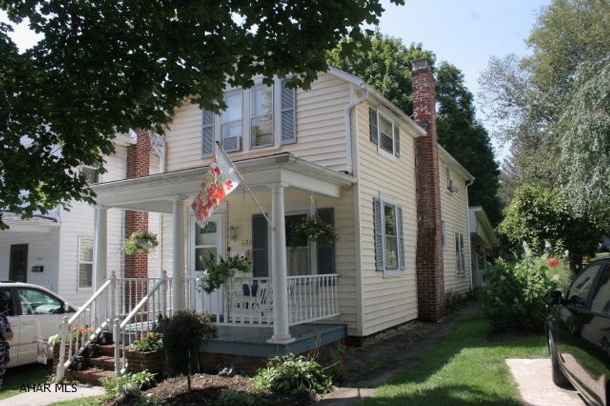Great Bedford borough location within walking distance to downtown. This two story home has had the first floor renovated and repainted  with refurbished hardwood floors, new kitchen cabinets and countertops. Another recent addition is the patio area that provides a highly desired outdoor living space. Two storage sheds are on the property. A rear addition to the house, currently used for storage, could be readily setup as additional living space or a sunroom.