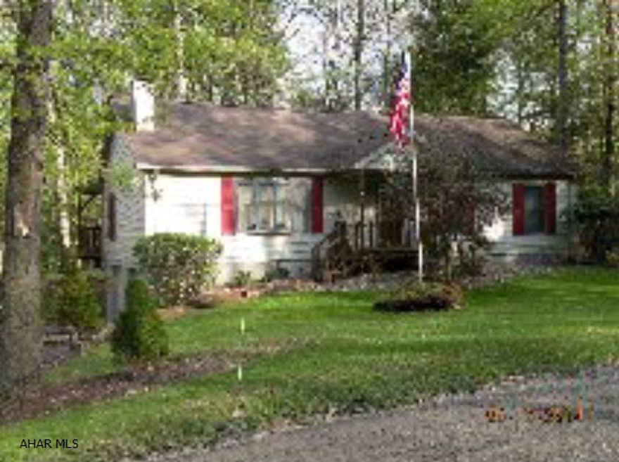 Great 3 bedroom 2 bath home w/oil hot water heat. Beautiful fireplace, central air, deck for grilling. 1 acre. All amenities of Glendale Yearound. MOTIVATED SELLER!