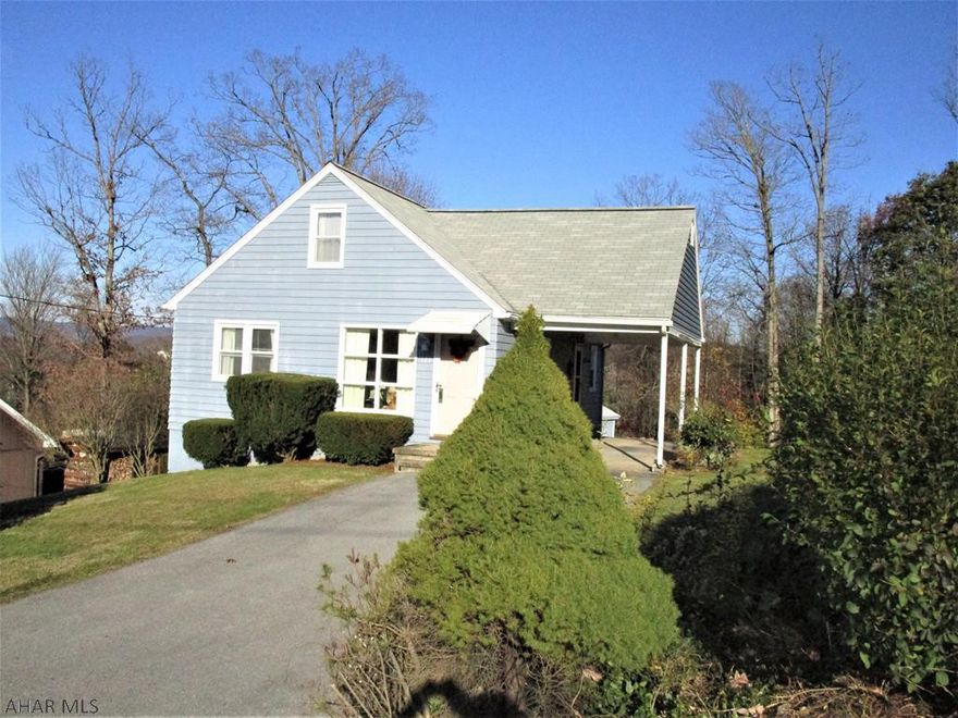 JUST MOVE IN!!! (almost all furniture & appliances are included). Spacious backyard.  Hardwood floors; replace. windows (except liv.rm.& base.); 4+-yr.old roof shingles; storm doors; base. "rec" rm. w/ wd. stove; paved drive + other parking; 1-car carport/porch/patio combo (w/ overhead stg. attic w/ int. 2nd floor access door).    Dishwasher does NOT work.   Sq.Ft. of GLA, age & site area ARE approximate - NO warranty.