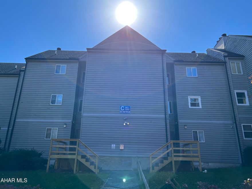 TURNKEY!  3nd floor Loft at Blue Knob Four Season Resort. Fully furnished. Kitchen offers wood kitchen cabinets, granite countertops with a pantry and GE appliances. Kitchen and bathroom offer ceramic tile floors.   Beautiful view from, desk, sky light and every window. One queen size bed and one full size bed.  Walking distance to indoor and outdoor pools and restaurant. Visit https://blueknob.com/activities-events/ to see all the fun events that are happening at Blue Knob. $255.00/ Mo HOA fee includes: indoor pool, hot tub and gym area, tennis and pickle ball courts, building, property maintenance & garbage.