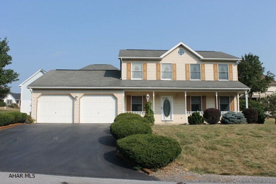 Beautiful and spacious 4 BR home in desirable Penn Farms. Walking onto the tiled foyer, on the right is a large LR that leads into DR which has new flooring and molding. The eat-in kitchen includes an island, tile floor, plenty of cupboard space and a convenient laundry area. The kitchen flows into the cozy family room complete with a fireplace and sliding doors out to the deck. A 1/2 BA and 2 car garage with attic access and storage completes the 1st floor. The finished basement has a family room with new carpet, a bonus room, new 1/2 BA and 2 rooms for even more space. The 2nd floor is bright and cheery with 3 BR, full BA and a master BR with a private 3/4 BA and large closets. This home is in the Hollidaysburg SD and is located in a lovely neighborhood. Schedule your showing today!