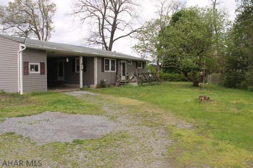 Tucked away off of Rt 220 near the Bellwood intersection is a cozy 1 story 2 bedroom home. This property has a large carport and a nice private lot, perfect for just starting out or downsizing. Call the listing agents for your personal showing. $59,900