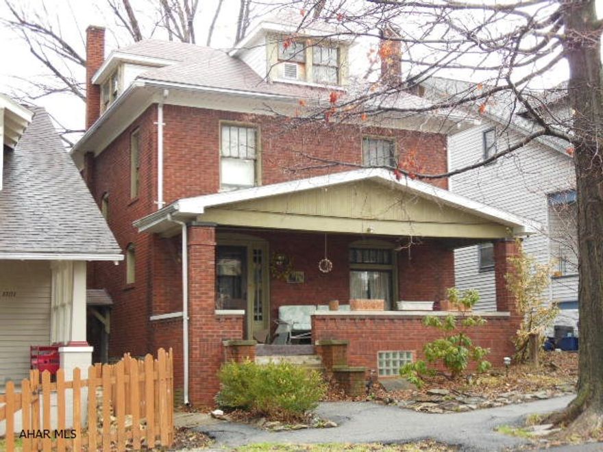 Nice 2.5 story brick home in Juniata with 4 bedrooms, 1.5 baths. Good for the investor or single family homeowner that can do his own work. Has a fireplace, rear deck and a shed.  A great project for the price. Nice neighborhood on a pretty level lot. Close to the Altoona Campus.