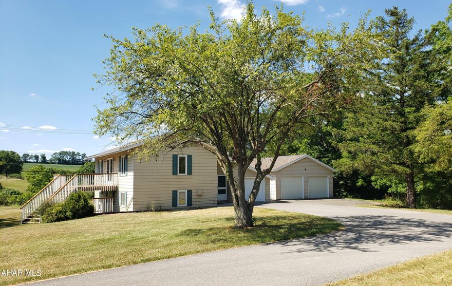 Northern Bedford Schools. Nice 3-bedroom 2-bath home with 1-car attached garage & separate 2-car 24x32 vinyl-sided garage, deck off Kitchen, concrete patio & beautiful views on 1.556 Acres. J-650 Owner Name: Helen S St. Clair Estate by Scott R St. Clair Exe & Debra S Lumadue Exe