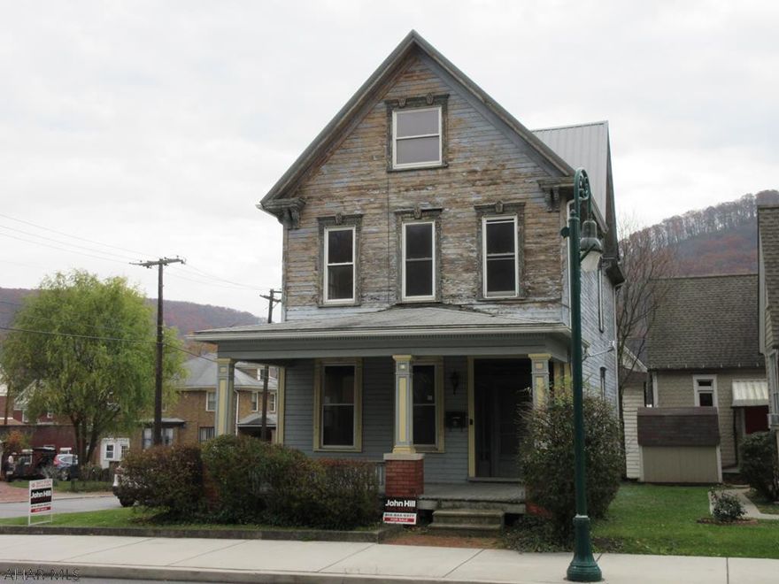 Spacious Tyrone 2.5 story home. Generous eat-in kitchen. Large formal living room with fireplace and large dining room. 4 huge bedrooms. Finished attic with walk-up stairs. As-is sale. Seller will make no repairs.