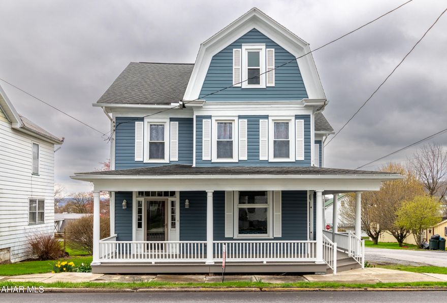 This beauty has been restored and ready for a new family to enjoy all of her old world charm .The home has 4 bedrooms, 2 full baths, a bonus room in the attic. the laundry is on the first floor.
The home has a newer roof, windows, new vinyl siding, hot water heater, new kitchen and bath rooms. the home has a beautiful wrap around porch that you can enjoy on those warm summer days, there is off street parking on this corner lot. Located in the borough of Martinsburg you will be close to coffee shops, restaurants. Call me today to take a look at this gem.