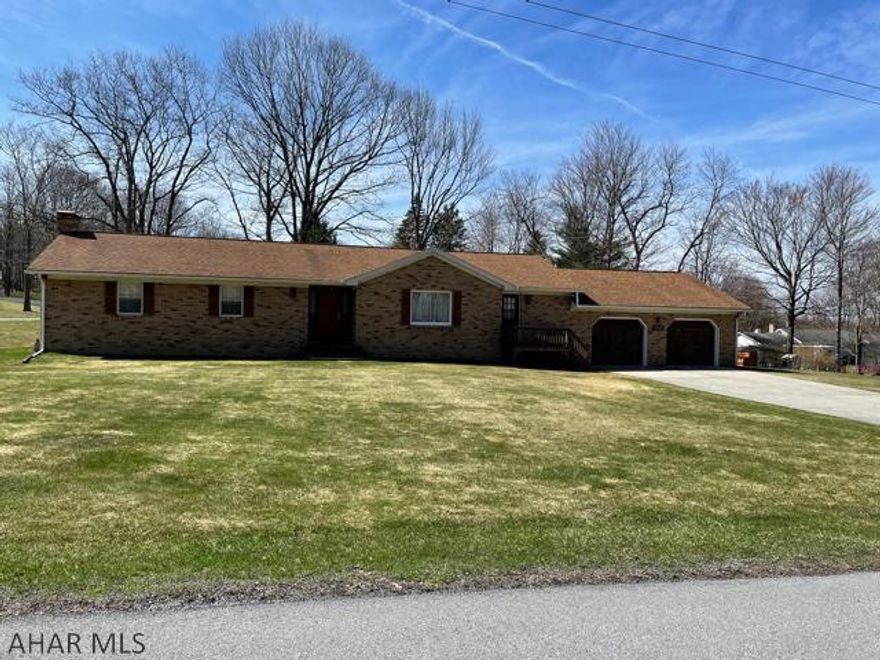 This well maintained spacious solid ranch home on a corner lot in Cresson Township has 3 bedrooms and 3 baths and plenty of family living space. Off of the large kitchen is a laundry room which is great for one floor living and a 3/4 bath great for entertaining family and friends. Dining room right off the kitchen. The living room is bright with the picture window. This house has a very unique design from the bedrooms back.  You enter a large dressing area that is connected to the full bath. Master bedroom walk in closet is also attached to the dressing area. Two large bedrooms finish out this floor. The basement is massive! Full kitchen in the basement is great for canning, baking, and entertaining space, 3/4 bath on this floor and also outside entrance. Two car attached garage, shed.