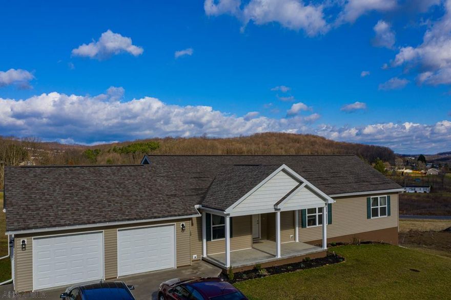 Single-level, 3 bedroom, 2 bath home built in 2018 located in the Deerfield Subdivision. Walkout basement has 8 foot ceilings and can be easily finished for more living space. Spring Cove School District.