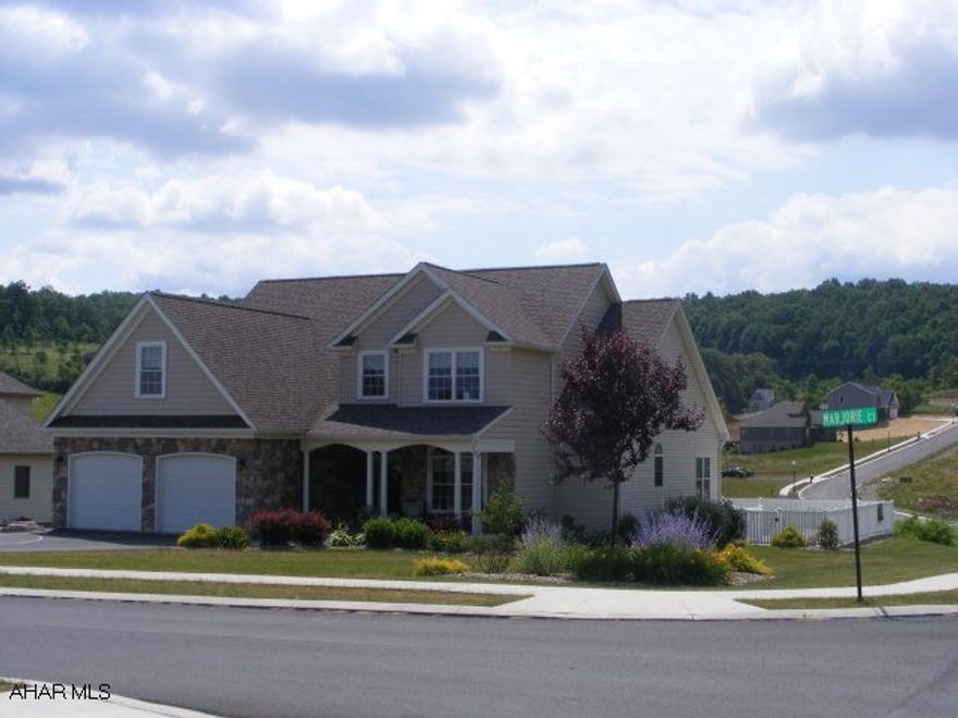 Absolutely terrific custom built home on corner lot with inground heated pool. 1st floor master bedroom and bath,beautiful eat-in kitchen opening to great room w/vaulted ceiling and lovely staircase. All bedrooms are oversized with lots of closets. Relaxing private covered back porch with fantastic view.