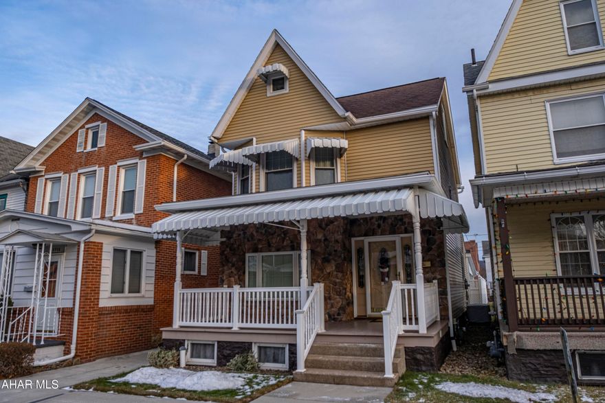 This charming two story home offers a well designed layout with three bedrooms and two full baths. Inside, you'll find an updated kitchen with modern appliances, durable flooring, and a space that feels both functional and inviting. A standout feature is the heated walk up attic, providing flexible space ideal for a home office, hobby room, or potential additional bedroom. Outside, the level backyard is a true highlight, with a privacy vinyl fence and complemented by a covered patio that's perfect for year round enjoyment. The detached two car garage offers excellent storage and everyday convenience, especially during winter months. Located in Altoona with easy access to restaurants, shops, and other local amenities, this home blends classic character with thoughtful updates. A great opportunity for buyers looking for versatility, comfort, and value in a central location.