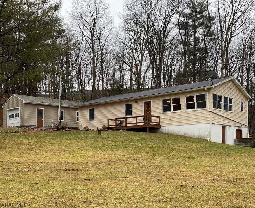 Gentleman's Farm! 3 bedroom, 1 1/2 bath home on 12.62 beautiful acres. 30x40 pole building/barn with stalls ready for horses, beef cows, and chickens. Fenced pasture and pond. Separate detached garage. Lots of fruit trees. Property borders a large portion of Shaffer's Creek. Move in ready!