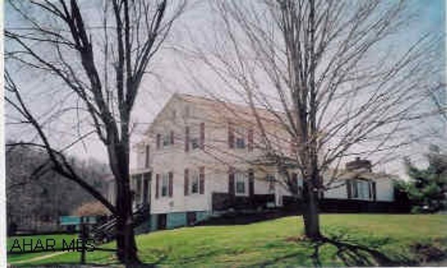 Great location for this large farm house, farmette property. 13.8 acres, stream on property, great views. Above ground pool with deck, pool house. Barn, 2-car detached garage. 4BR home.