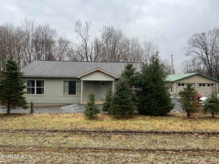 Quality built modular ranch home on 2.6 acres. This home, built in 2017, appears in as new condition and features 3 bedrooms, 1.75 baths, laundry, equipped kitchen and living room. 4' basement crawl space with concrete floor. Detached 26x34 garage. Utility shed. Shooting range. Lot of wildlife and partially wooded lot. Scenic lane r/w access. Enjoy country living in this meticulous home!