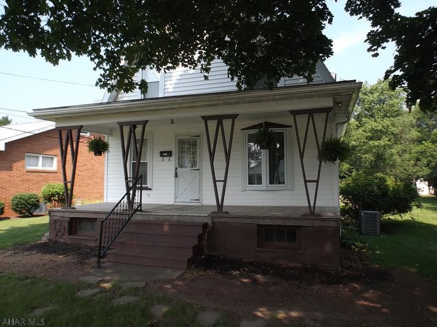 Cute two story perfect for young buyers.   Newer windows throughout.  Huge, level  lot with possibility to add a detached garage.  Nice rear deck off family room.  Central air conditioning for the coming warm months!