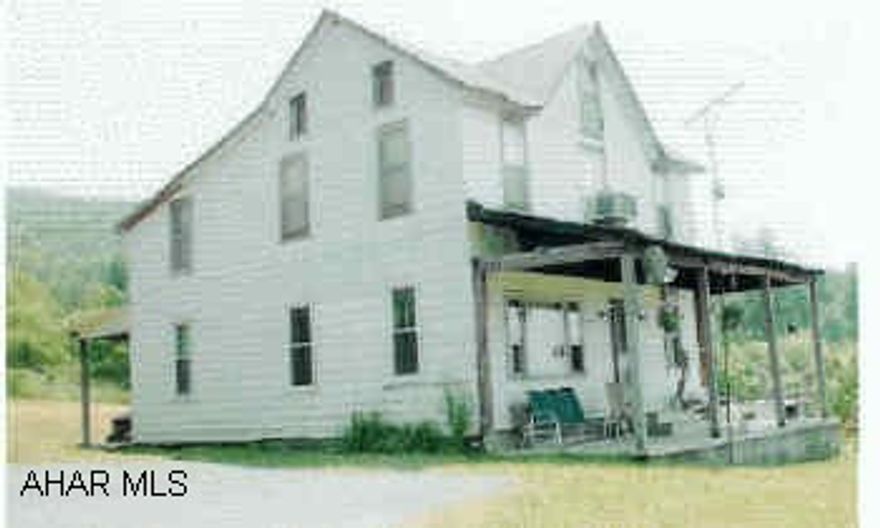 Farm house, 6BR/2 full BA, eighty acres. The buyer will take a few acres at the bottom of the road to place a trailor for her to live.