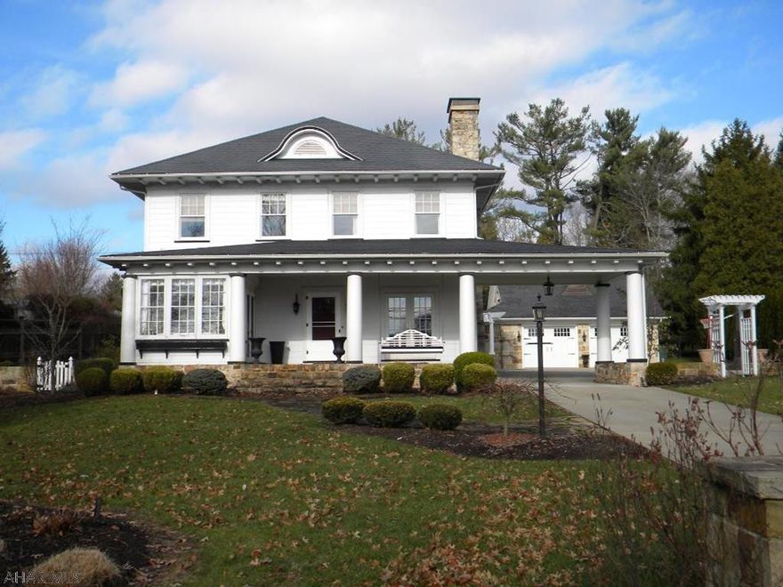 This luxury home is located minutes from the Borough of Hlbg. Main floor features kitchen w/ granite counters, island w/chef sink, adjacent eating area and. Butler's pantry.. Family and Living rms have beautiful stone fireplaces, formal dining rm, and sun rm.    Second floor has a M  suite with  WIC/laundry facilities, soaking tub and steam shower, four additional bedrms and two full baths. Hardwood floors, crown moulding,  indoor and outdoor surround sound  throughout. Hand cut stone garage and pool house w/pavilion.Pool house can be used year round.  Pool w/heated slide and hot tub. All this  on approx. 1 Acre.  Professionally  landscaped with an irrigation system and fenced yard. Driveway and walkway to garage partially heated for winter use. This is a Coldwell Banker Global Luxury home