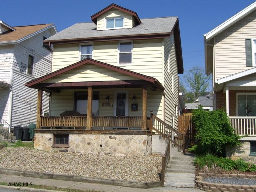 This is a well maintained home with a beautifully updated color scheme throughout the home. The walk up attic is heated/cooled and finished to be used as a 4th bedroom. Within walking distance to a local park and the Penn State Altoona Campus. Enjoy your private back yard with brick patio and pergola. You have off street parking with a two car detached garage in the back plus street parking in front. Come see this lovely home.