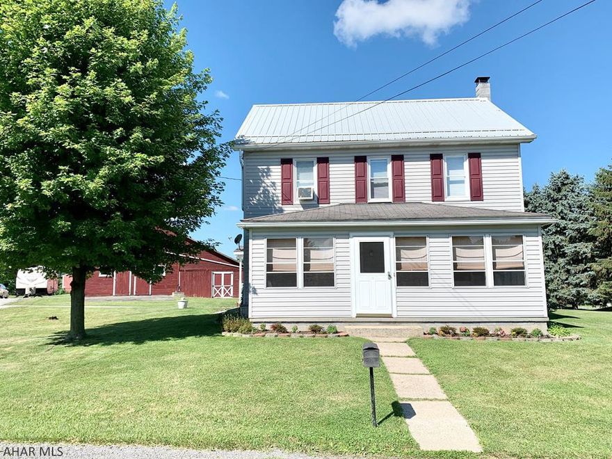 Well maintained two story home with large garage/workshop. Home offers 3 bedrooms, 1 bath, enclosed porch, walk-up attic, large yard, garage/workshop, and much more! Conveniently located in the country, but not far from Roaring Spring and Martinsburg.