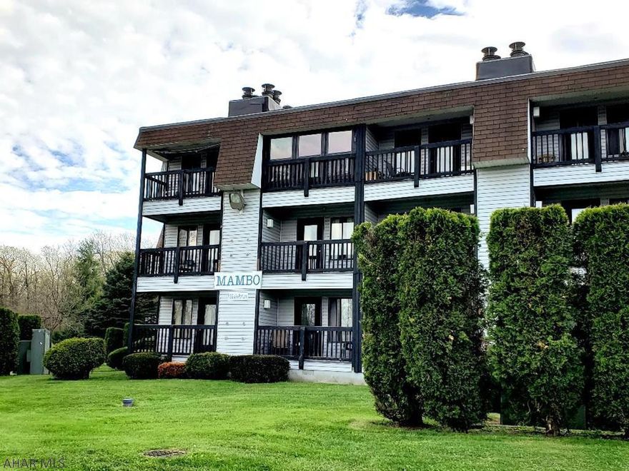 2nd floor fully-furnished 1-bedroom condo with fireplace, located near Laundry Room.  Sleeps 6, sofa bed in Living Room and built-in bunkbeds in hallway.  Nice balcony off living room overlooks tennis court and inground pool!  Electric system is breakers.  Newer furniture, water heater & plumbing.  $172.00/mo HOA dues include:  hot tub, tennis court, outdoor pool, road maintenance and trash removal.  (Skiing & golf for a fee).  J-484