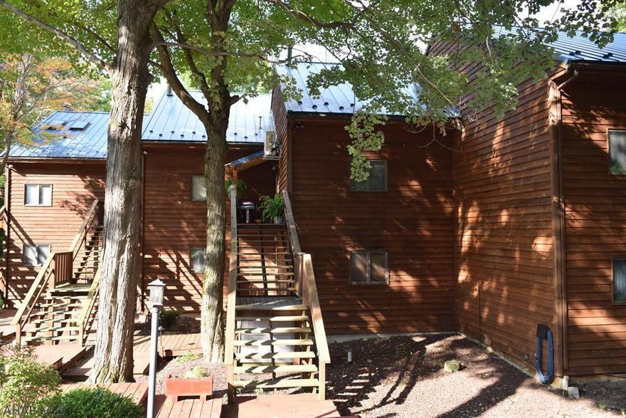 Well maintained condo near Blue Knob, but without the headaches! This condo is freshly painted, spacious, energy efficient, and on the contrary very private. Nestle into this comfortable home with a cozy gas fireplace and enjoy the natural surroundings of woods with plenty of windows and skylights. This condo features tons of storage space and closet space for all of your belongings. Room to add an additional bathroom! HOA includes garbage, snow removal, and lawn maintenance.