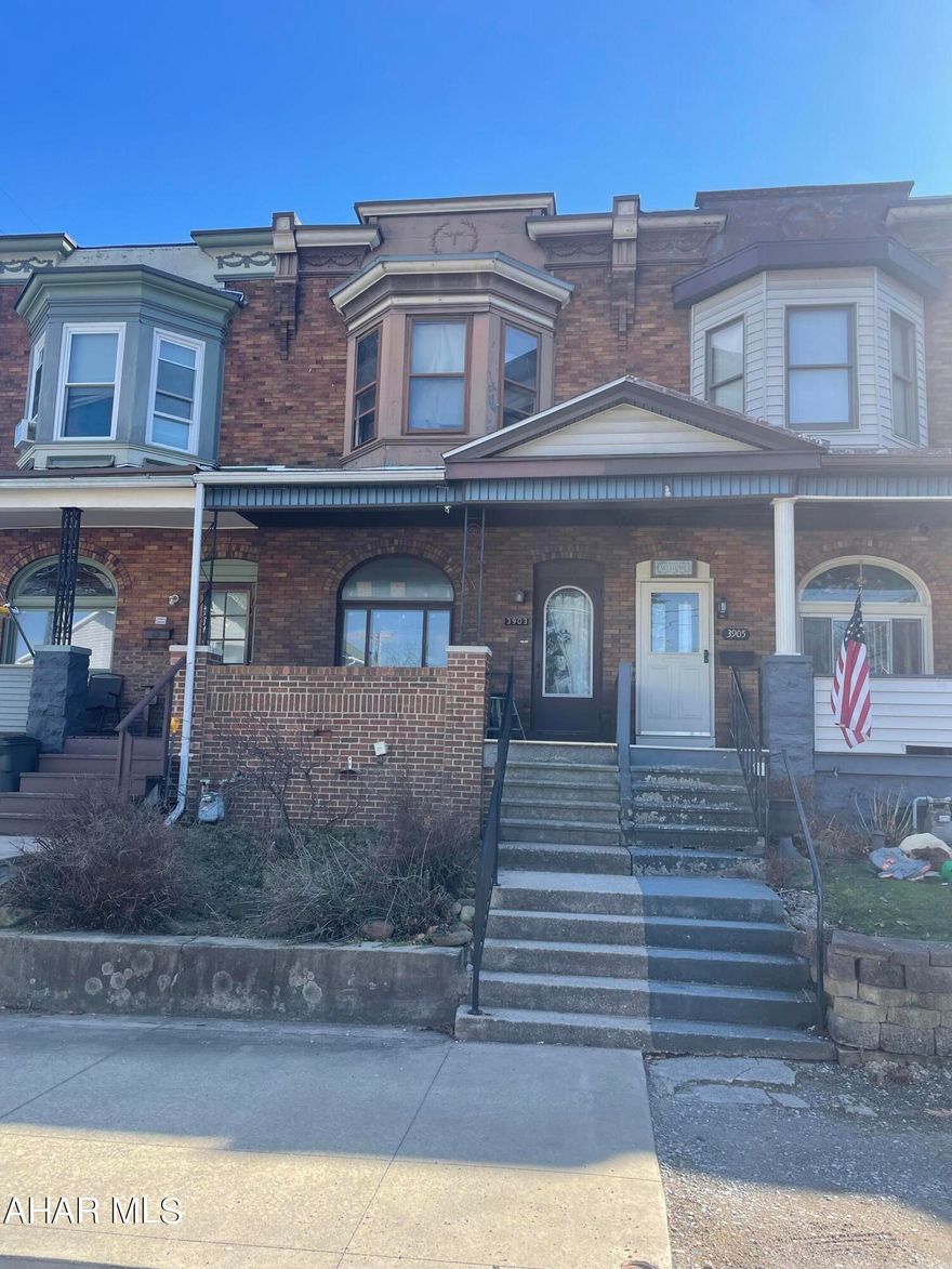 Come take a look at this row home.  3 bedroom & 1 bath with spacious living room, dining room, and kitchen. First floor laundry.