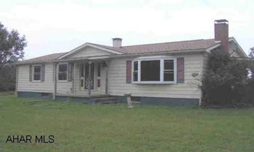 1 story 2 Bedroom home with possible 3rd bedroom in the basement. Located on level 2 acres with fruit,nut trees & grape arbor. Borders State Game Lands.