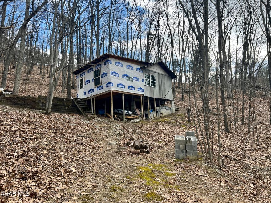 Two room cabin resting on 8.76+/- Acres bordering Buchanan State Forest. Located within walking distance of the PA/MD Line. Cabin does not have any utilities connected.
