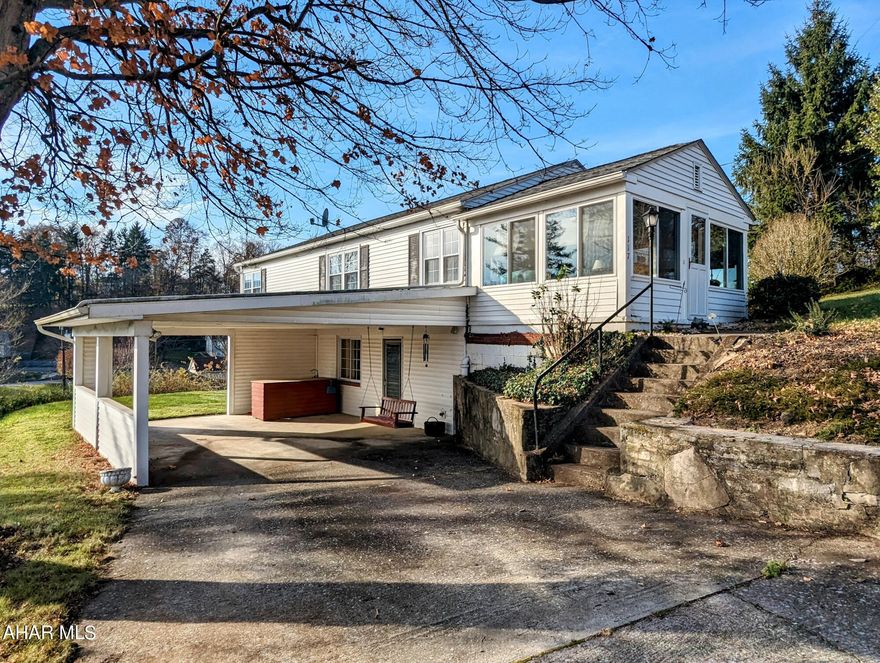 Come take a look at this cozy Ranch home. Has 2 bedrooms, 3rd bedroom was converted into laundry room/office . Home has oil F/A heat, central air, newer windows through-out, roof was replaced in 2007. Full walk out basement, where seller added a half bath. Has a 2 car carport outside of basement and main level has a relaxing sunporch for summer evenings. Sits on a hill with a view of the twinkling lights in downtown Bedford and close to all Bedford's amenities. Easy access to all main highways. Call for your tour!