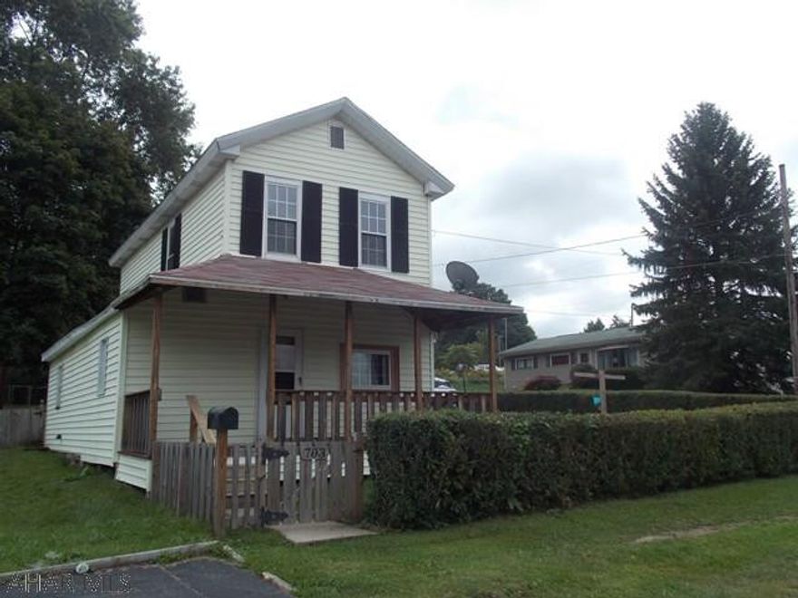 Cute well maintained home in East End section of Altoona. 2 Bedroom, 1 bath, freshly painted and ready for a new family. Updated kitchen and bath, home is  very clean so get packed and move right in. Newer roof, windows and furnace. New furnace has the A/C coil installed just needs condenser and piping to have central air. The corner  50 x 120 yard is fenced in and there are 2 sheds and off street parking. One of the sheds has electric and was used as a work shop. Taxes are estimated  Mortgage payment would be cheaper than rent.