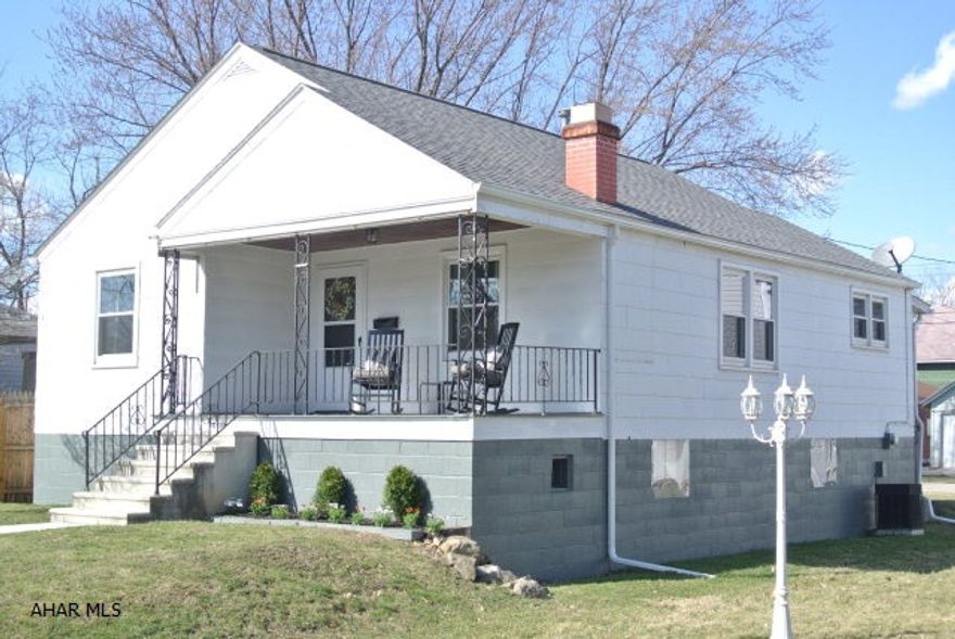 Very Charming 1 1/2 story home within walking distance of the Schools.   This cute home offers original oak hardwood floors, New Windows, New roof, New Paint, Stainless Steel appliances, New light fixtures, A large Eat-in Kitchen, and a very spacious Walkout basement with lots of height. This Hollidaysburg home offers so much for a price this low.  The second floor has immense possibilities and could easily be finished into a 3rd bedroom. You will enjoy a rear yard that is flat with off-street parking for your convenience.  This Location is just about perfect. It is close to about everything in the borough.  With all the updates this home offers, I will be surprised if this home is still available within a week!  Schedule your showing now!